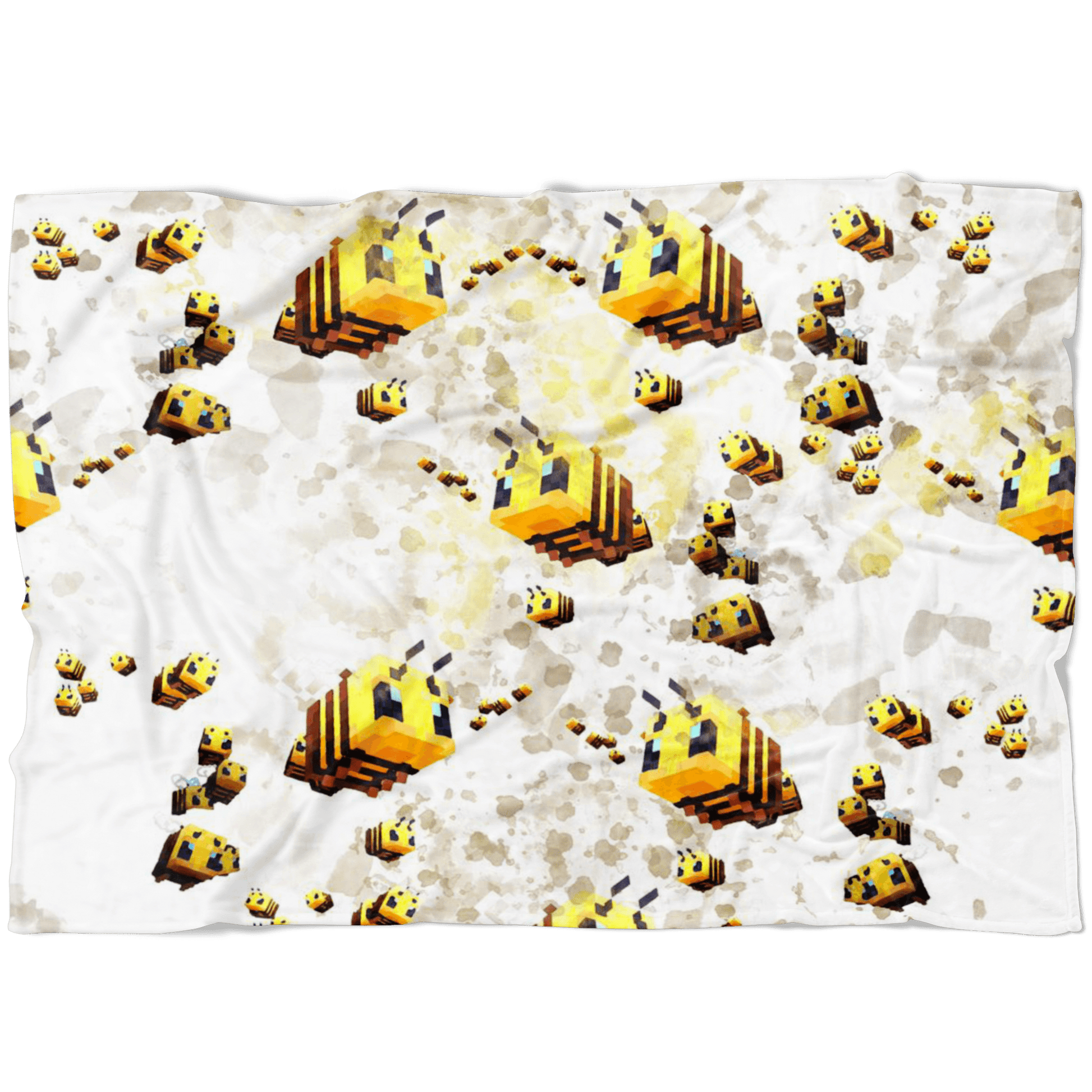 Minecraft Feece Blanket Minecraft Bees White Blanket LS0772 - Lusy Store