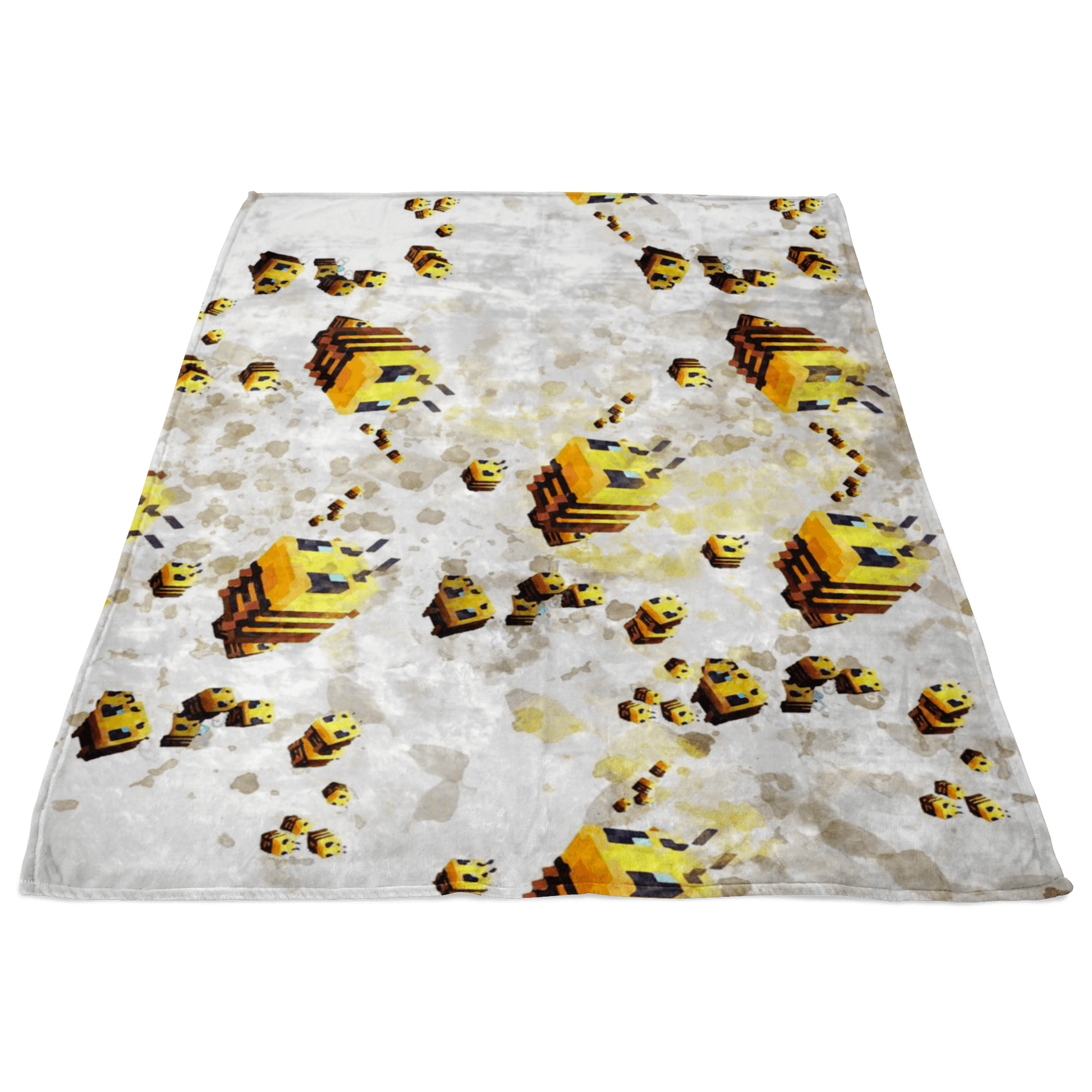 Minecraft Feece Blanket Minecraft Bees White Blanket LS0772 - Lusy Store