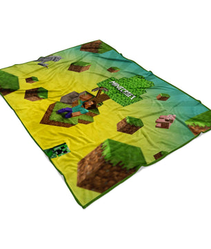 Minecraft Fleece Blanket 3D Blanket Three Size Towel Travel Fleece - Lusy Store