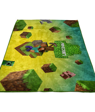 Minecraft Fleece Blanket 3D Blanket Three Size Towel Travel Fleece - Lusy Store