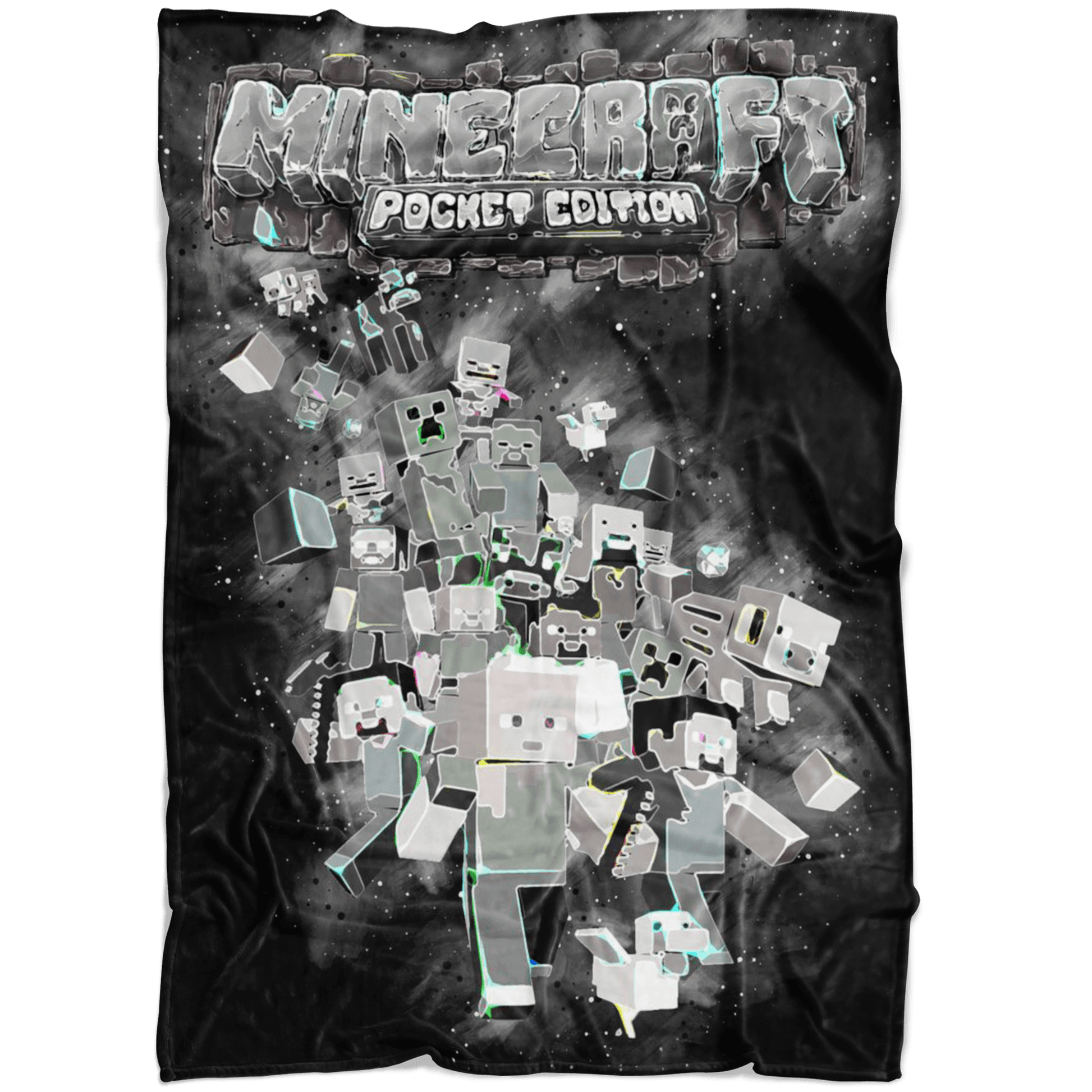 Minecraft Fleece Blanket Abstract Black Blanket - Lusy Store