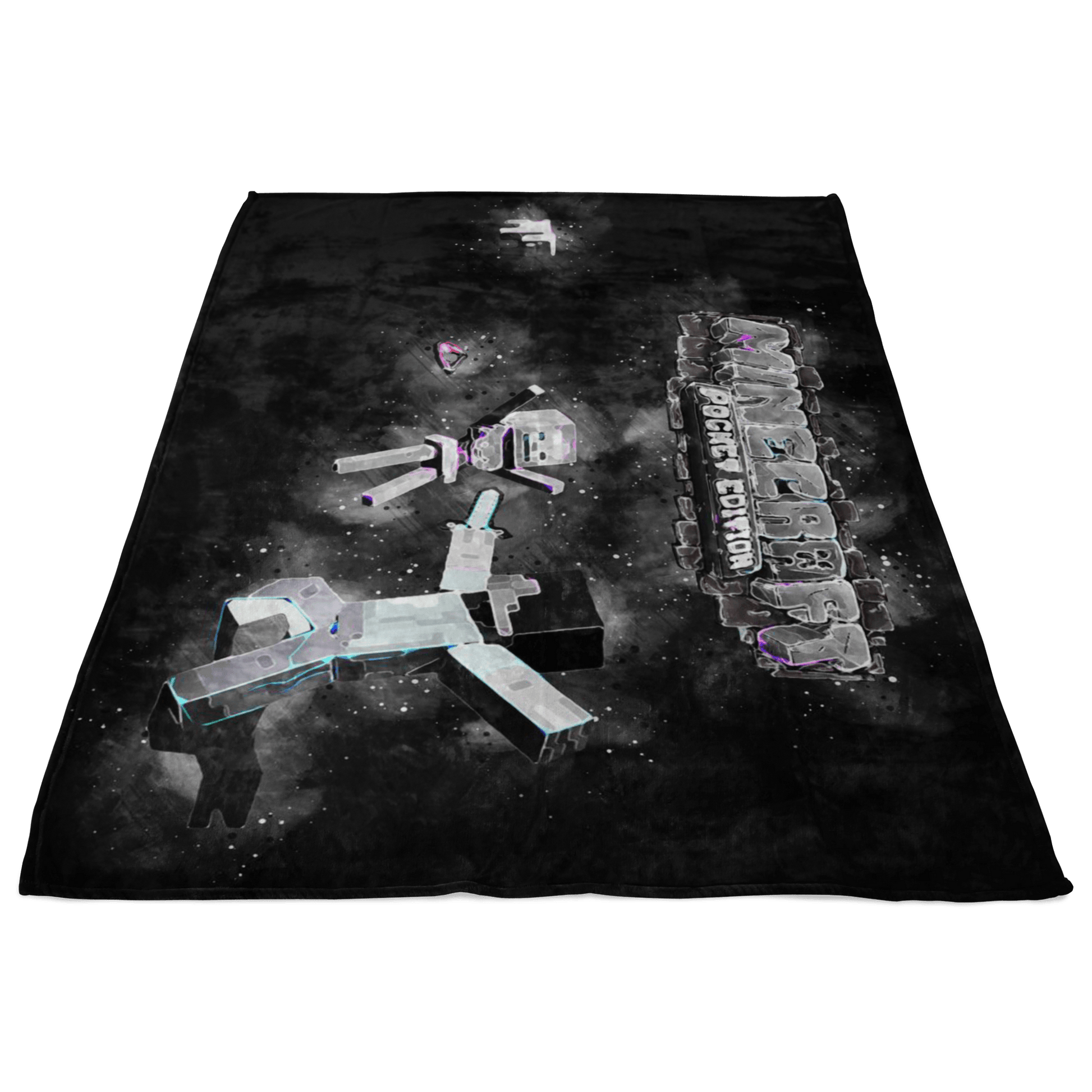 Minecraft Fleece Blanket Abstract Black Blanket - Lusy Store