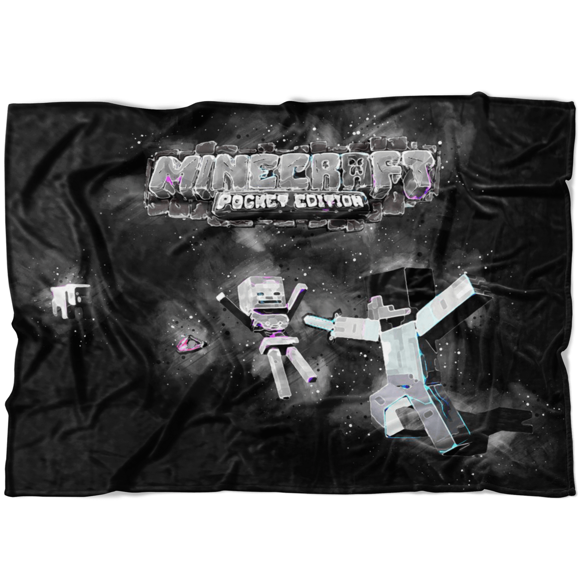 Minecraft Fleece Blanket Abstract Black Blanket - Lusy Store