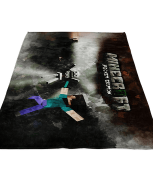 Minecraft Fleece Blanket Acrylic Painting Black Blanket - Lusy Store