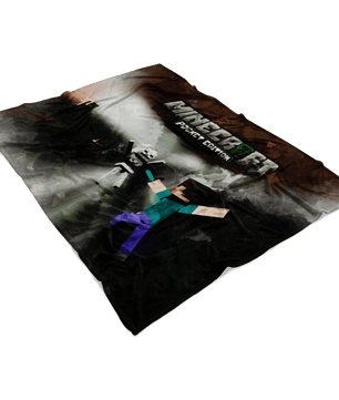 Minecraft Fleece Blanket Acrylic Painting Black Blanket - Lusy Store