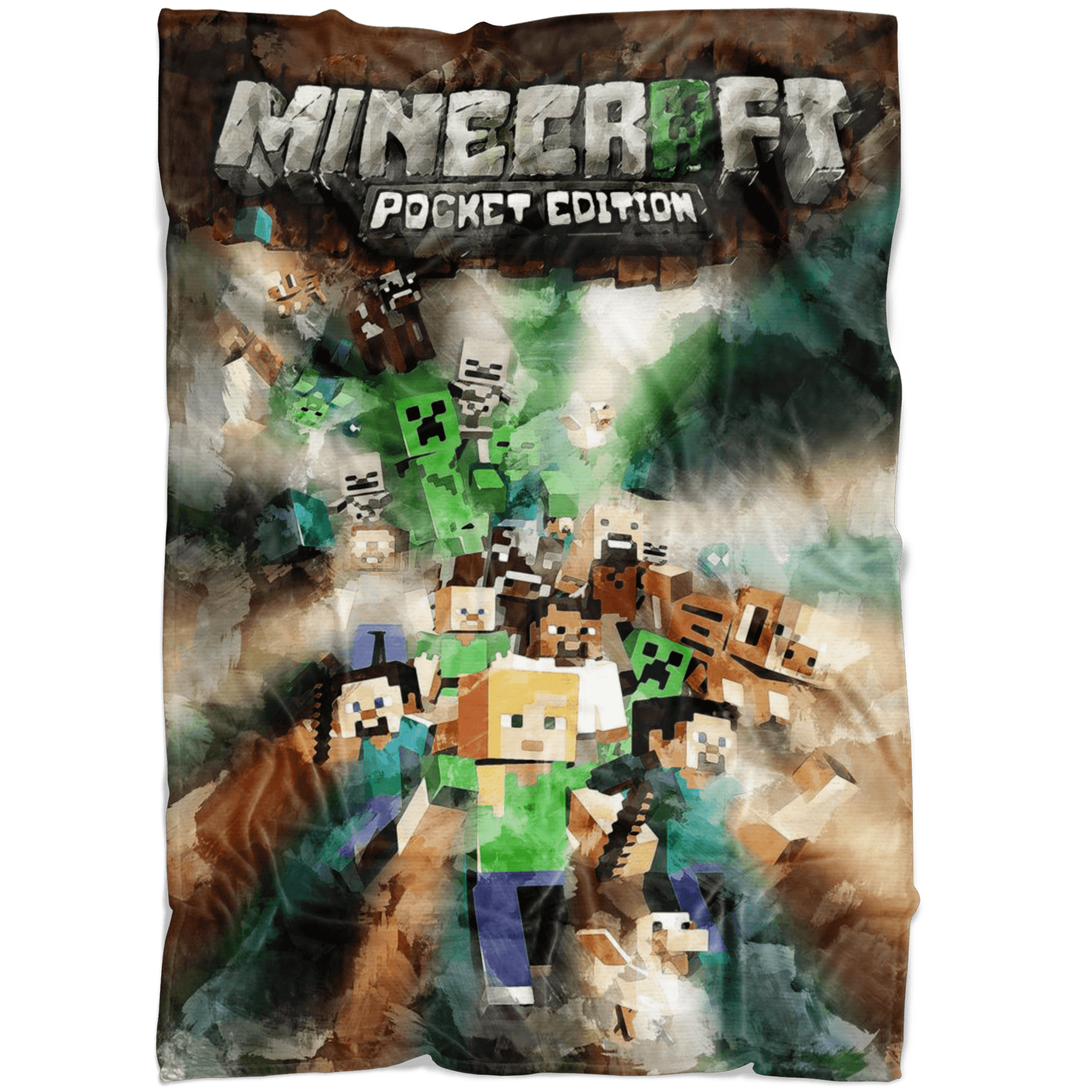Minecraft Fleece Blanket Acrylic Painting Colorful Blanket - Lusy Store