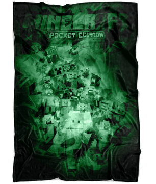 Minecraft Fleece Blanket Antiq Watercolor Green Blanket - Lusy Store
