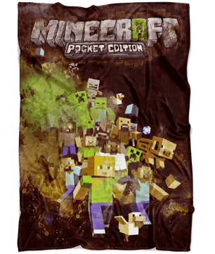 Minecraft Fleece Blanket Aquarelle Brown Blanket - Lusy Store
