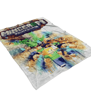Minecraft Fleece Blanket Artistic Watercolor White Blanket - Lusy Store