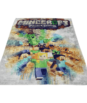 Minecraft Fleece Blanket Artistic Watercolor White Blanket - Lusy Store