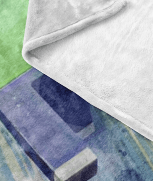 Minecraft Fleece Blanket Artistic Watercolor White Blanket - Lusy Store