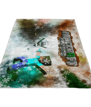 Minecraft Fleece Blanket Celebratum White Blanket Warm And Super Comfortable Best Gift For Kids - Lusy Store