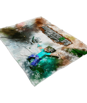Minecraft Fleece Blanket Celebratum White Blanket Warm And Super Comfortable Best Gift For Kids - Lusy Store