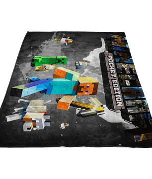 Minecraft Fleece Blanket Color Splash Black Blanket - Lusy Store