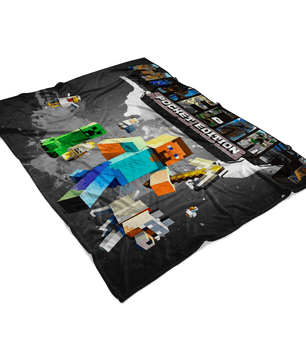 Minecraft Fleece Blanket Color Splash Black Blanket - Lusy Store