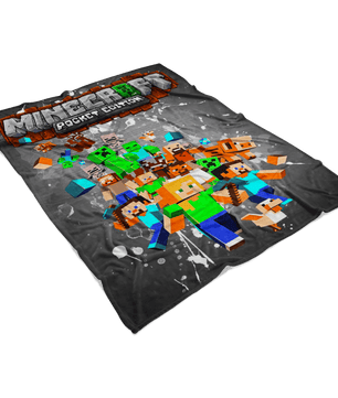 Minecraft Fleece Blanket Color Splash Grey Blanket - Lusy Store