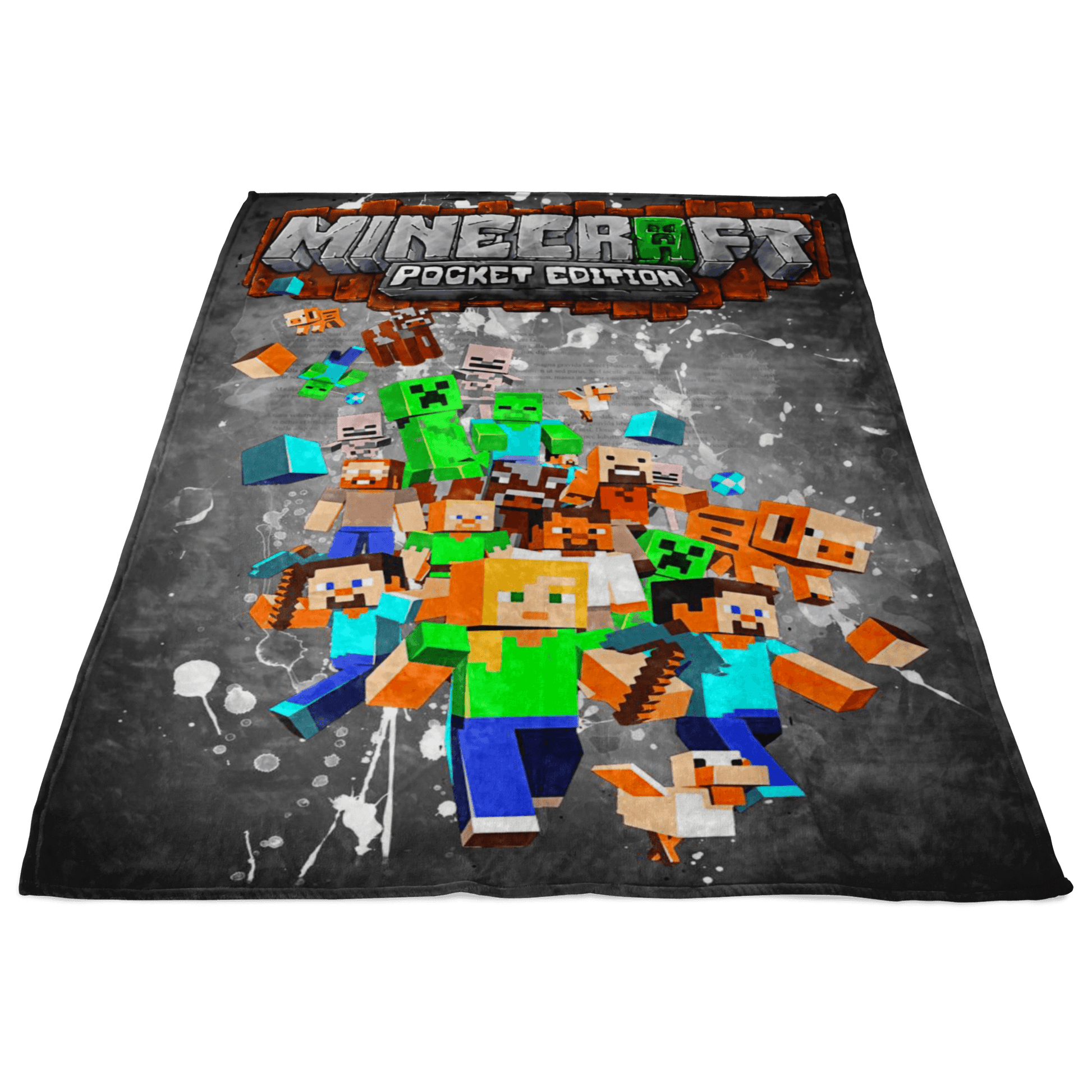 Minecraft Fleece Blanket Color Splash Grey Blanket - Lusy Store