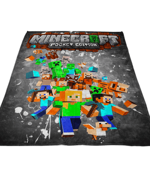 Minecraft Fleece Blanket Color Splash Grey Blanket - Lusy Store
