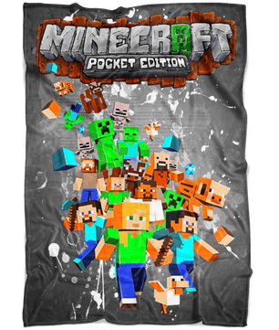Minecraft Fleece Blanket Color Splash Grey Blanket - Lusy Store