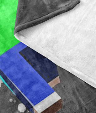 Minecraft Fleece Blanket Color Splash Grey Blanket - Lusy Store