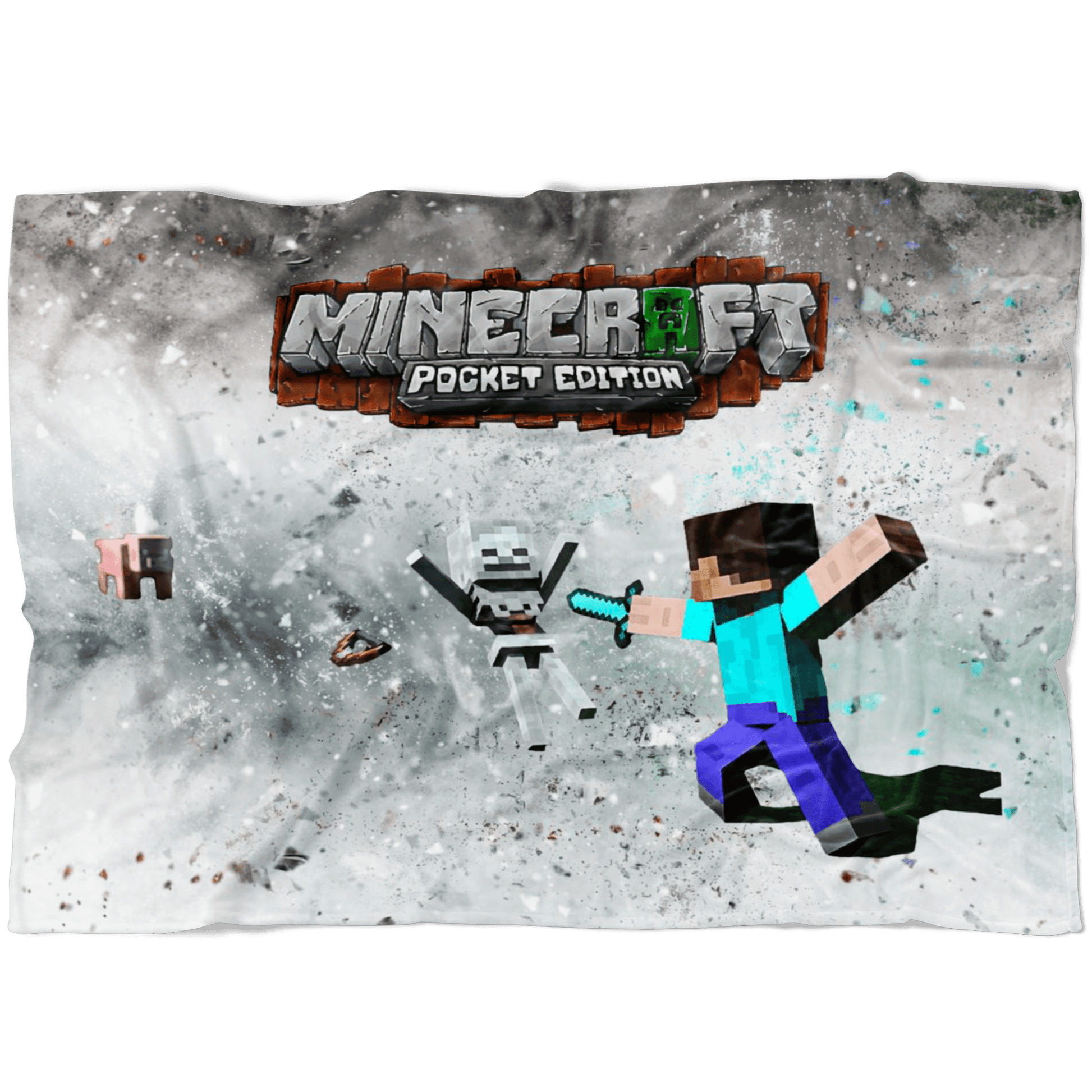 Minecraft Fleece Blanket Cortisol Grey Blanket - Lusy Store