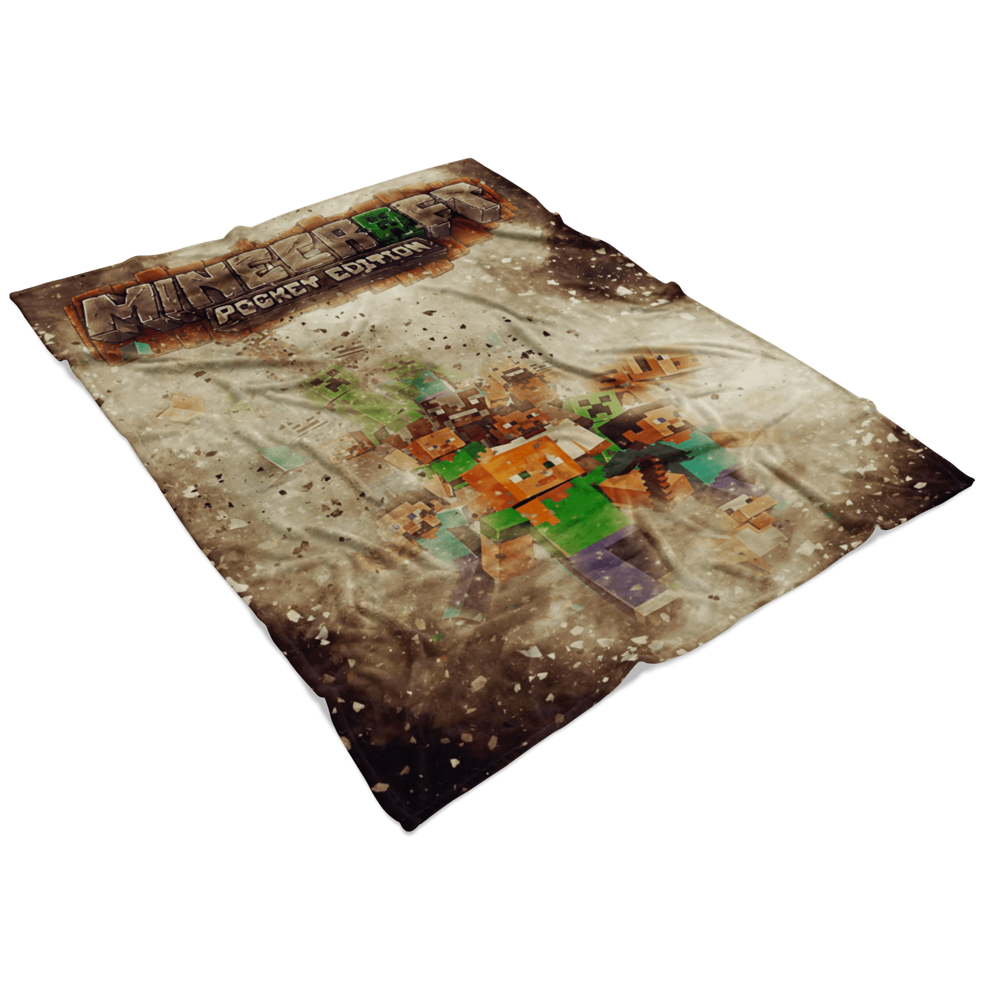 Minecraft Fleece Blanket Destruction Brown Blanket - Lusy Store