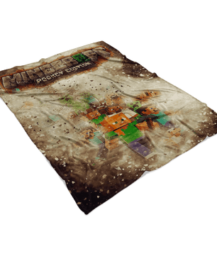 Minecraft Fleece Blanket Destruction Brown Blanket - Lusy Store