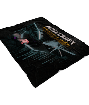 Minecraft Fleece Blanket Ender Dragon Black Blanket LS0722 - Lusy Store