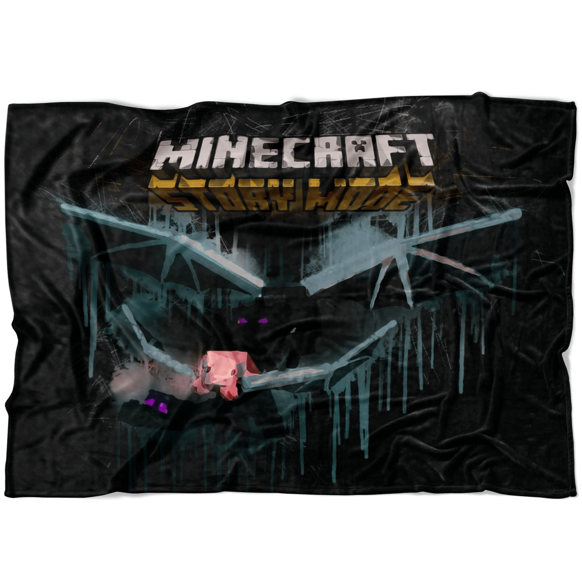 Minecraft Fleece Blanket Ender Dragon Black Blanket LS0722 - Lusy Store