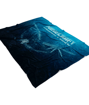 Minecraft Fleece Blanket Ender Dragon Bubbles Blue Blanket - Lusy Store