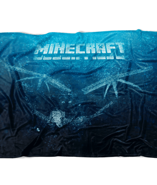 Minecraft Fleece Blanket Ender Dragon Bubbles Blue Blanket - Lusy Store