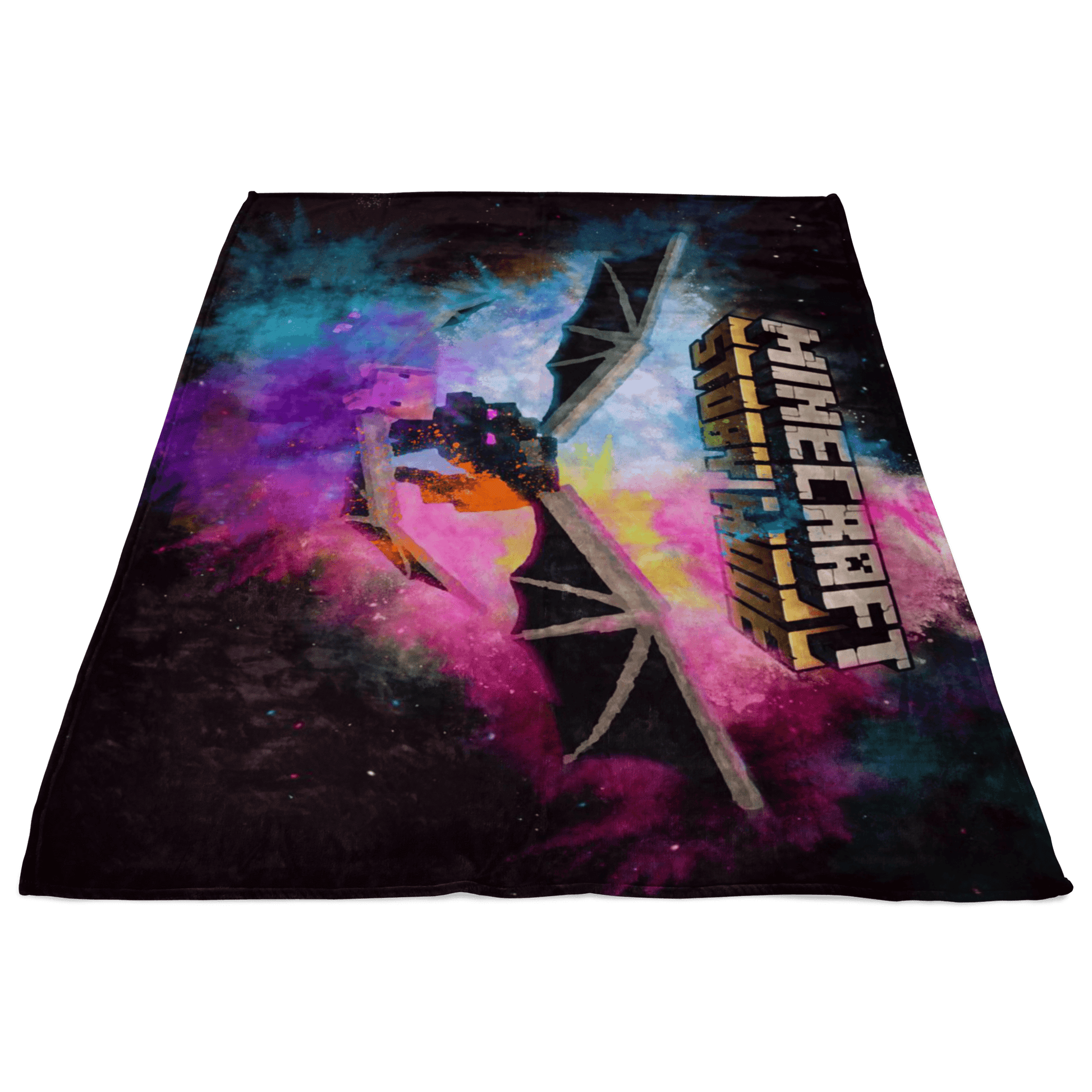 Minecraft Fleece Blanket Ender Dragon Color Festival Black Blanket - Lusy Store