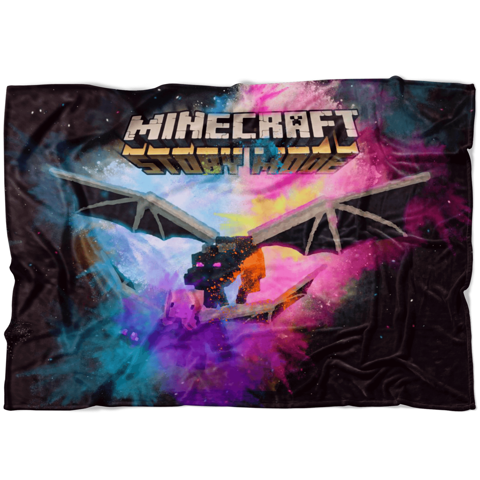 Minecraft Fleece Blanket Ender Dragon Color Festival Black Blanket - Lusy Store