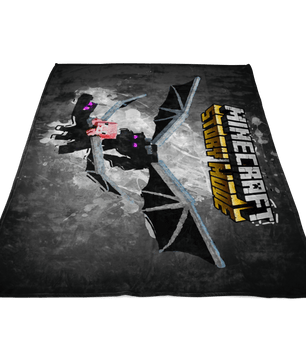 Minecraft Fleece Blanket Ender Dragon Color Splash Black Blanket - Lusy Store