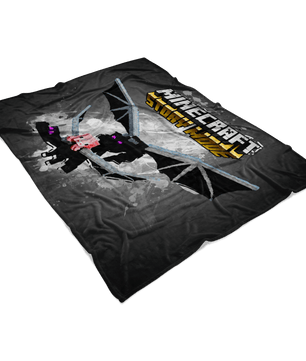 Minecraft Fleece Blanket Ender Dragon Color Splash Black Blanket - Lusy Store