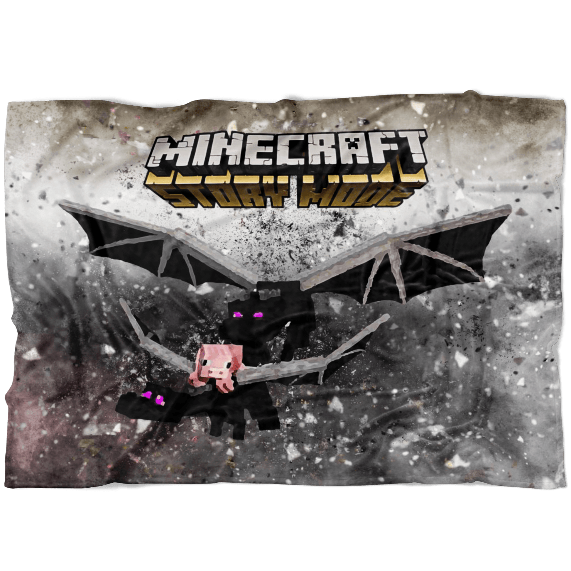 Minecraft Fleece Blanket Ender Dragon Cortisol Black Blanket - Lusy Store