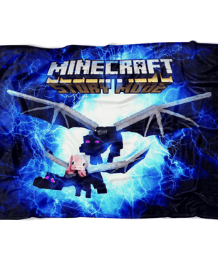 Minecraft Fleece Blanket Ender Dragon Electric Black Blanket - Lusy Store