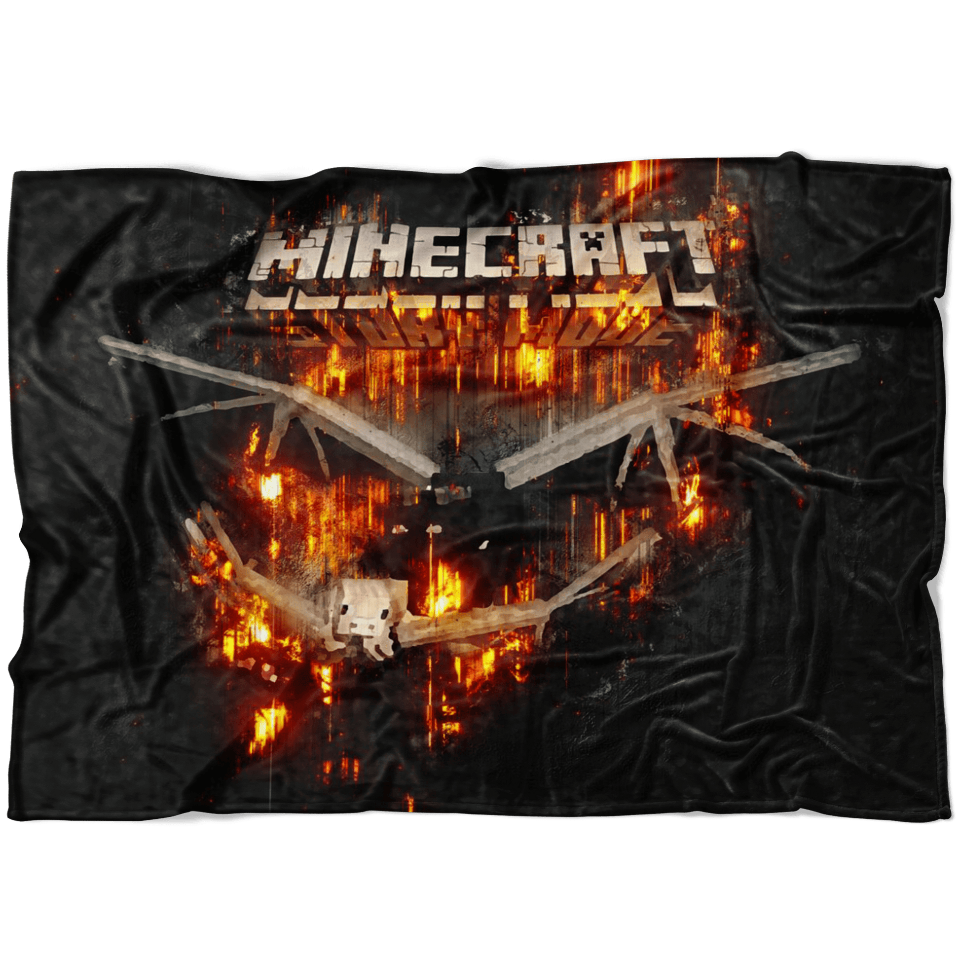 Minecraft Fleece Blanket Ender Dragon Fury Black Blanket - Lusy Store