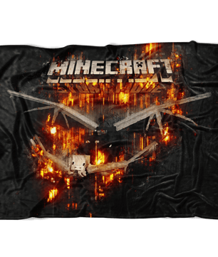 Minecraft Fleece Blanket Ender Dragon Fury Black Blanket - Lusy Store