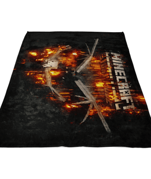Minecraft Fleece Blanket Ender Dragon Fury Black Blanket - Lusy Store