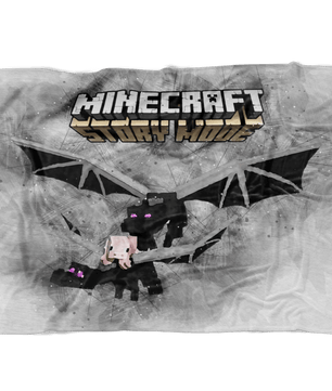 Minecraft Fleece Blanket Ender Dragon Grey Blanket LS0764 - Lusy Store