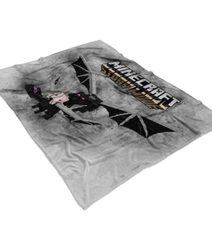 Minecraft Fleece Blanket Ender Dragon Grey Blanket LS0764 - Lusy Store