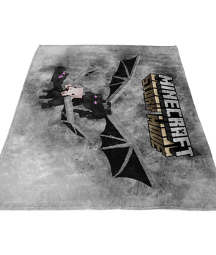 Minecraft Fleece Blanket Ender Dragon Grey Blanket LS0764 - Lusy Store
