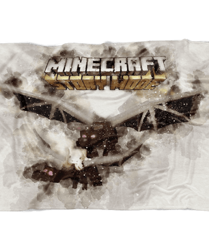 Minecraft Fleece Blanket Ender Dragon Grey Blanket LS0805 - Lusy Store