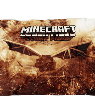 Minecraft Fleece Blanket Ender Dragon Grunge Black Blanket - Lusy Store