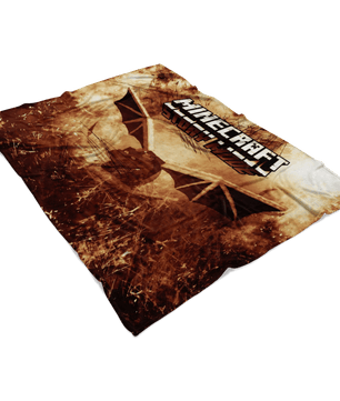 Minecraft Fleece Blanket Ender Dragon Grunge Black Blanket - Lusy Store