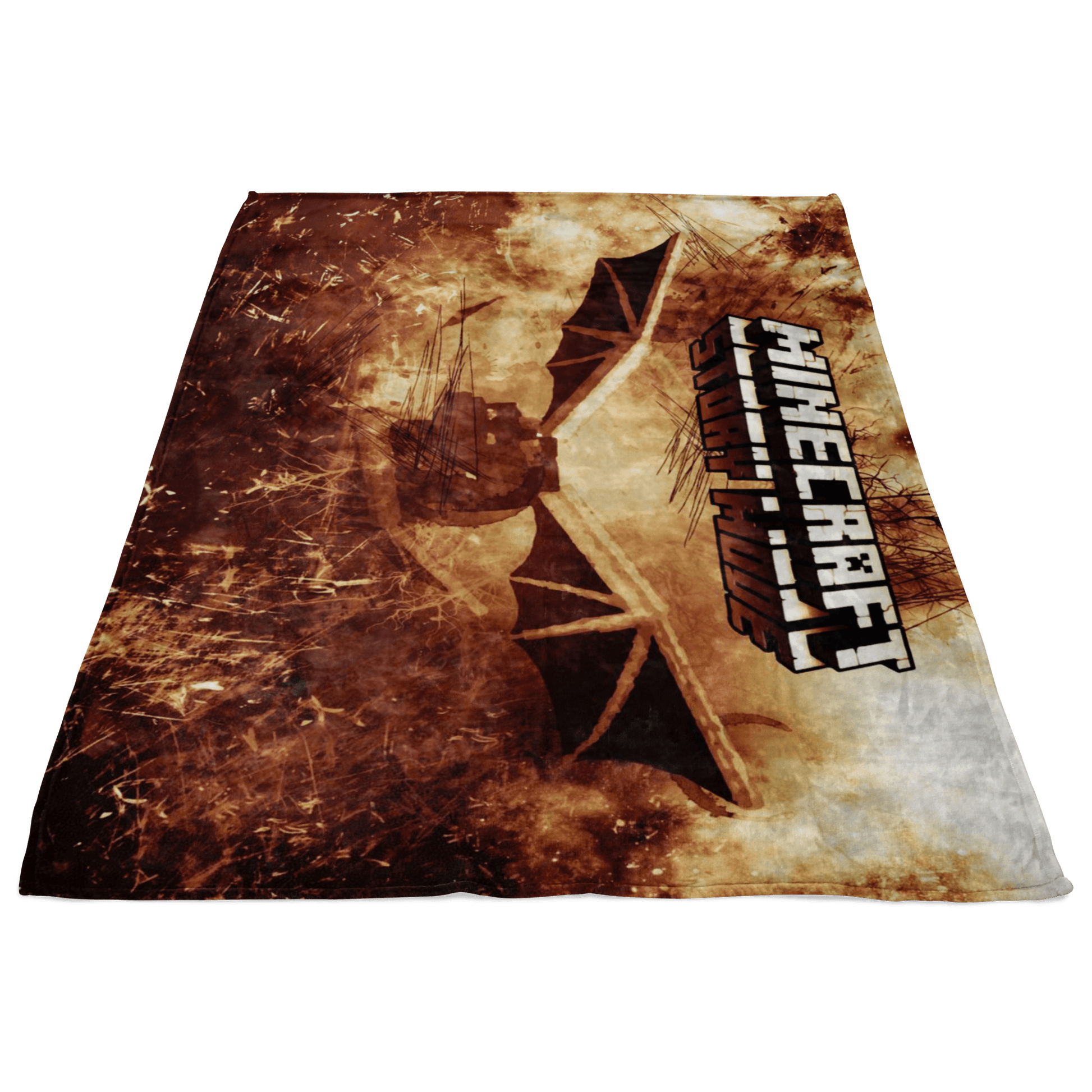 Minecraft Fleece Blanket Ender Dragon Grunge Black Blanket - Lusy Store