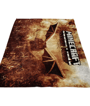 Minecraft Fleece Blanket Ender Dragon Grunge Black Blanket - Lusy Store