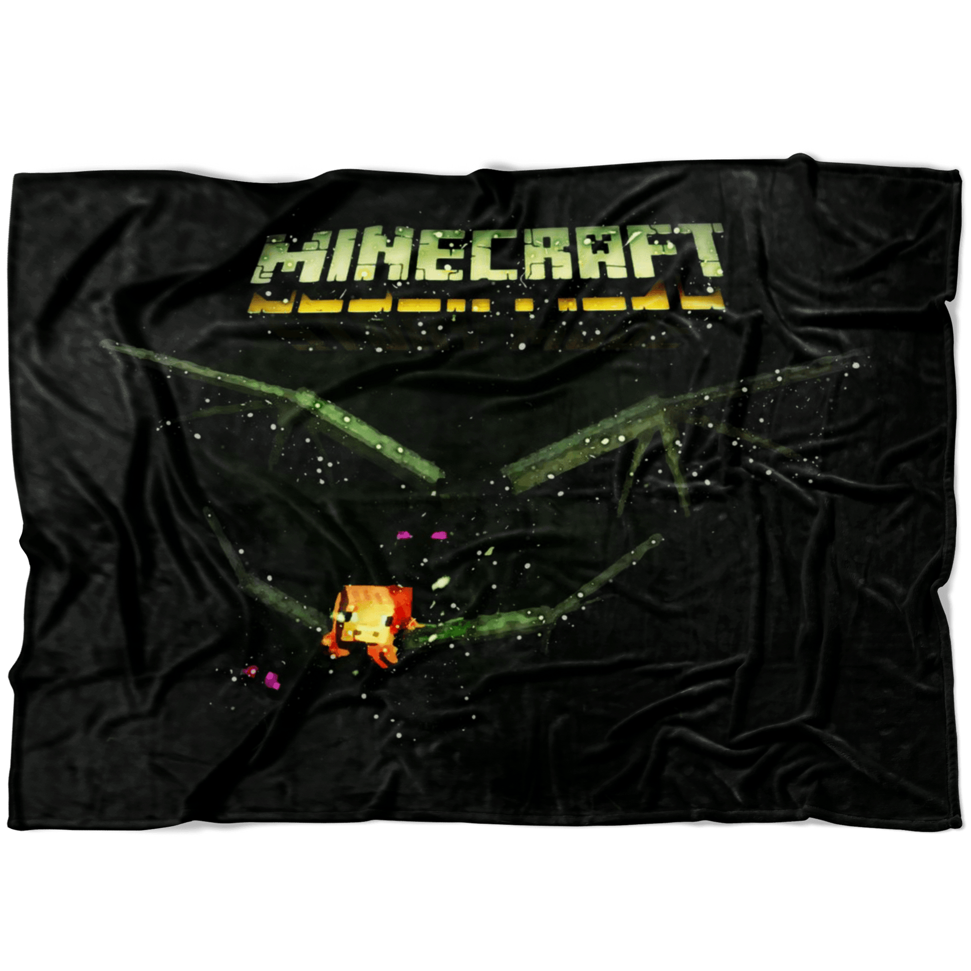 Minecraft Fleece Blanket Ender Dragon Magic Night Black Blanket - Lusy Store