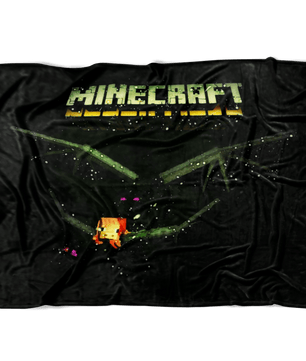 Minecraft Fleece Blanket Ender Dragon Magic Night Black Blanket - Lusy Store